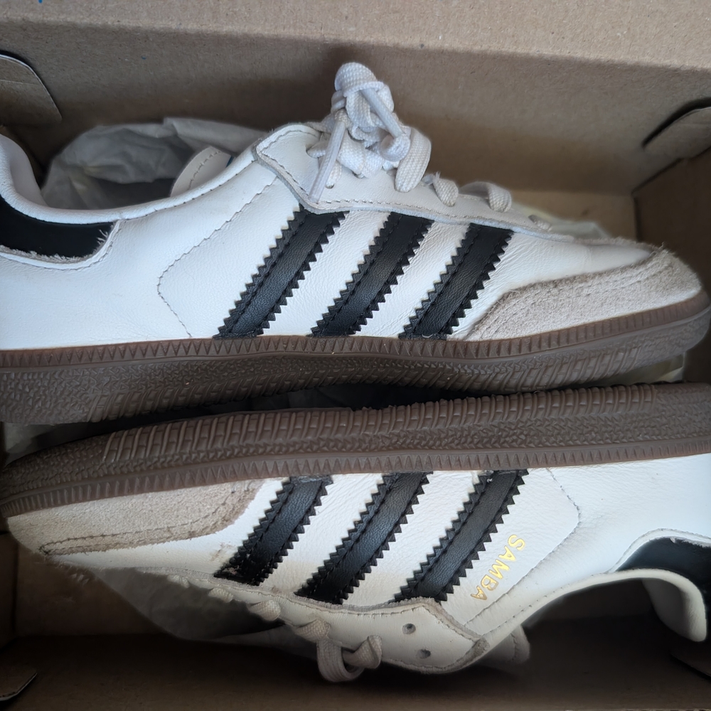 Adidas Toddler Samba White and Black Sneakers